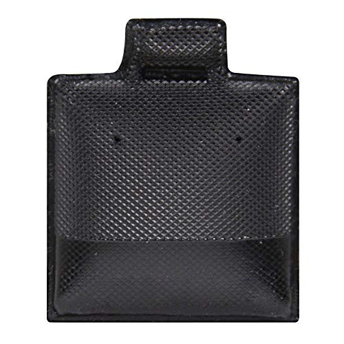 N'icePackaging - 100 Qty Plain Black 1" x 1" Vinyl Puff Pad Earring Cards - for Display & Sales - Clip/Wire/Post Earrings