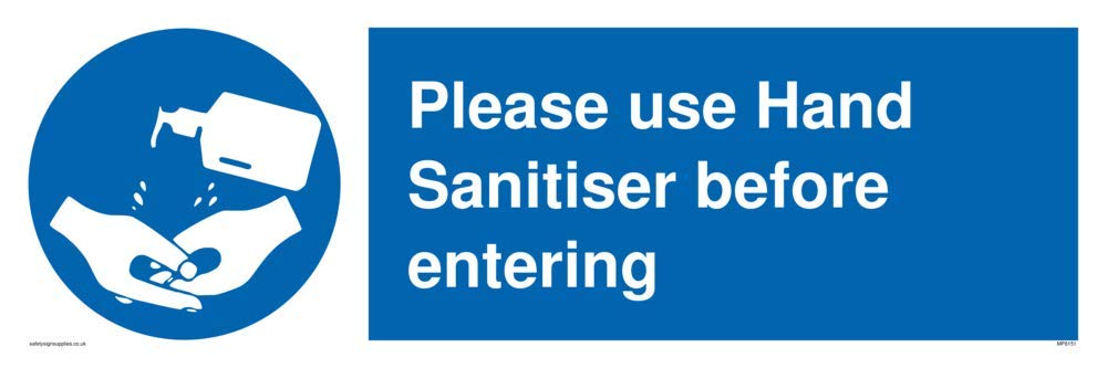 Please use Hand Sanitiser before entering
