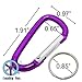 QY 10PCS 1.91 Inch Long Colored Spring Snap Hook Rings Aluminum Alloy Keychain Clip Buckle With Keyring D Shape