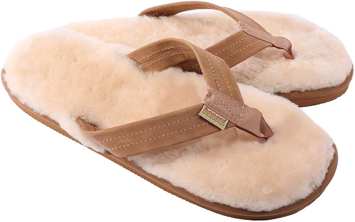 sheepskin flip flop