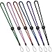 YOUOWO 6 Pack 6 Colours Nylon Wrist Lanyard Adjustable Length,For Flashlight Wallet USB Flash Drive Hand Strap Cell Phone Charms Key ID Card Badge Holder