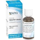 Guna Healthy Brain, Natural Homeopathic Support for Mental Fatigue, Concentration, Memory and Mental Clarity - 1 Ounce