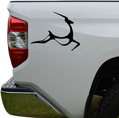 Rosie Decals Tribal Art Gazelle Running Die Cut Vinyl Decal Sticker For Car Truck Motorcycle Window Bumper Wall Decor Size- [6 inch/15 cm] Wide Color- Gloss White