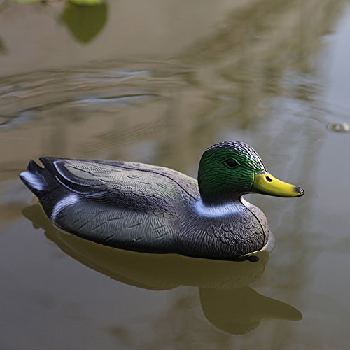 Home-organizer Tech 14 inch Hunting Bait Swimming Drake Duck Toy Figure Farm Mallard Duck Hunting Garden Decoration Floating Water (Male)