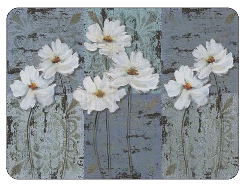 Plymouth Pottery - White Poppies Placemats - Set of 6