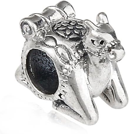 Jewelry Animal 925 Solid Sterling Silver Charm Pig&cat&puppy Dog&horse&lion&squirrel&sheep&deer&rabbit (Camel)