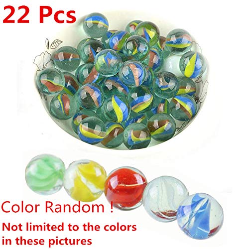 Fworld 20 Pieces Cats Eyes Glass Marble / Sling Shot Ammo
