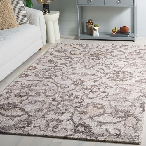 SAFAVIEH Anatolia Collection Accent Rug - 3' x 5', Ivory & Brown, Handmade, Ide…