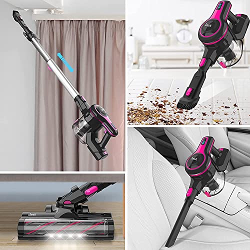 INSE Cordless Vacuum Cleaner, Powerful Stick Vacuum Cordless with 45
