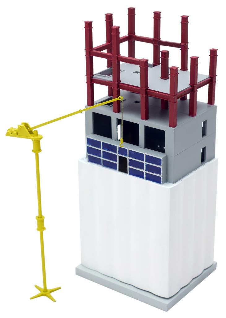 TomyTEC 301950 modern high-rise building in construction model railway.