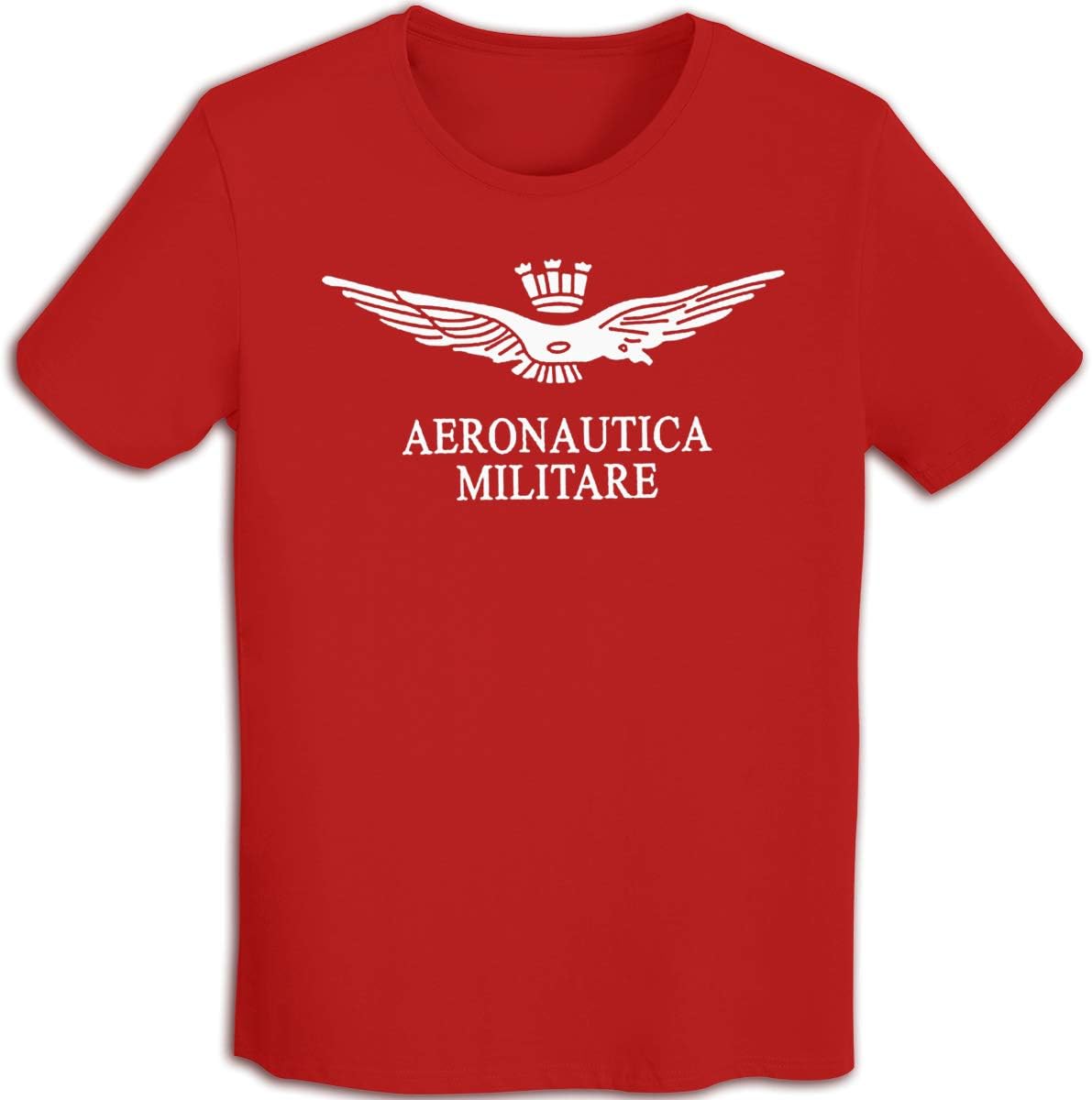 KOOLE Men's Aeronautica Militare Comfortable Tennis Short Sleeves Cotton Tshirts Red
