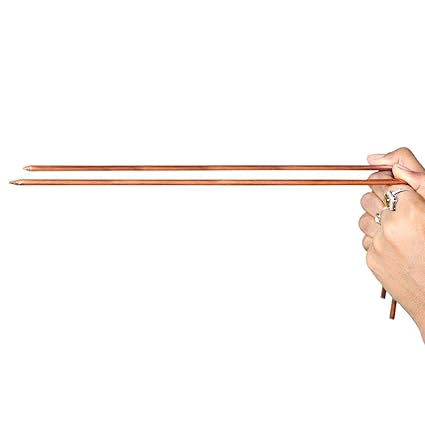 Reiki Crystal Products Copper Dowsing L Rods - Divining Rods Pair for Dowsing - Reiki - Fengshui & Vastu. 32 cm Approx