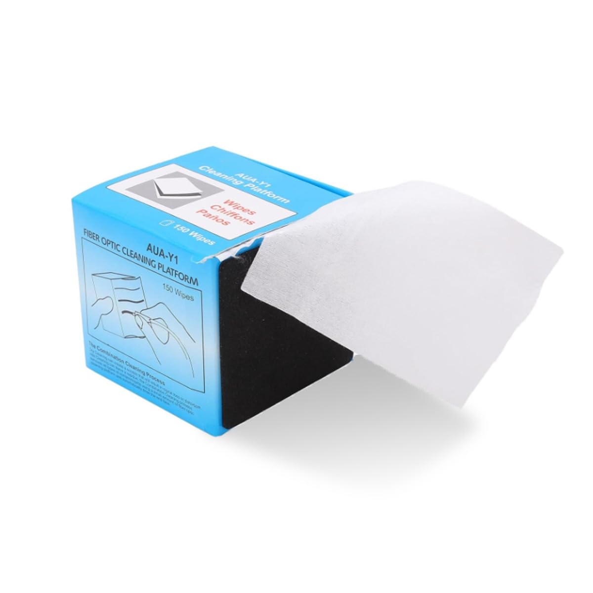 150Pcs Fiber Optic Cleaning Wipe, Dry and Wet Uses, with High Elasticity Rubber Pad, Replaceable Paper Core, Optic Cleaner Tools Wide Application for Instruments, Bare Fibre