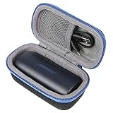 co2crea Hard Travel Case for Bose SoundSport Free Truly Wireless Sport Headphones (Black Case + Blue Zipper)