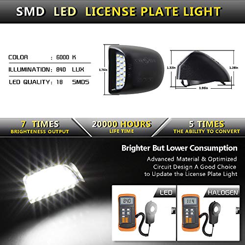 image for MOFORKIT License Plate Light White Compatible with Chevy GMC Pickup Tr