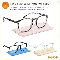 IBOANN 3 Pack Blue Light Blocking Glasses
