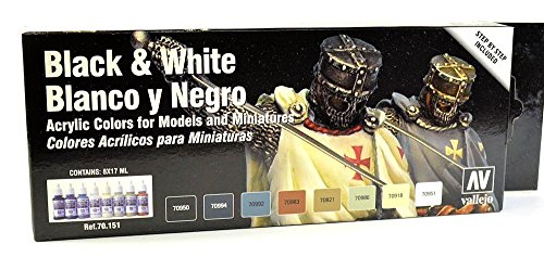 Vallejo Black and White Color Set