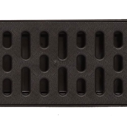 6m Entwässerungsrinne Terrassenrinne Stegrost Kunststoff komplett SET, System A15 70mm, Schwarz Classic, NEUHEIT Rinne… – Bild 4