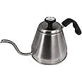 London Sip RiteTemp Gooseneck Kettle with Thermometer, Thin Spout Ideal for Pour-Over Coffee Brewing, Brushed Stainless Steel, 1200 mL