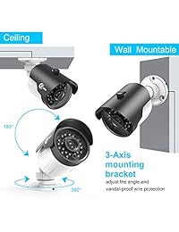 ?Updated? Security camera system XVIM 8 CH 4 in 1 720P DVR recorder with CCTV cable with 1 TB hard drive, 4 outdoor surveillance cameras with night vision, easy remote access on the phone.