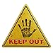 NEW DECO Warning Keep Out Tin Signs Triangle Metal Borad Decorative Signs Side Size 13.5Inches