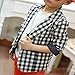Shouhengda Kid Boys Plaid Polka Dots Blazer 3/4 Sleeve Suit Jacket