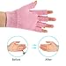 Bememo 3 Pairs Spa Moisturising Socks and Gloves Set, Moisture Open Toe Gel Heel Socks Gel Hand Fingerless Moisturizing Gloves (Pink and Grey)