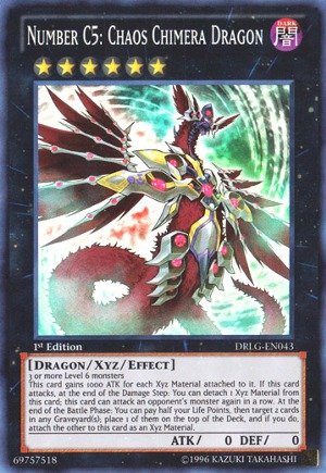 Yu-Gi-Oh! - Number C5: Chaos Chimera Dragon (DRLG-EN043) - Dragons of Legend - 1st Edition - Super Rare