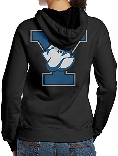 Kystal Yale University Bulldogs Women BlackPrint Hoodies Size L Black