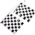 Kloud City Â® 20 Pcs 8'' x 6'' Checkered Flag Racing Polyester Flags on Plastic Stick