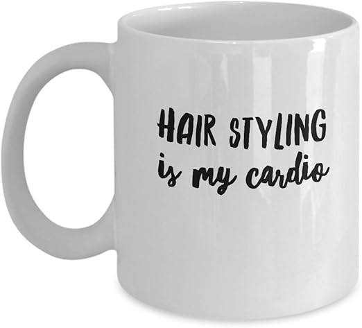 Amazon Com Hair Styling Mug 11 Oz Ceramic White Hair Stylist