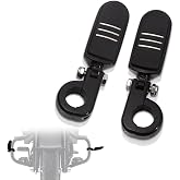 FOVPLUE 1.25" Highway Footpegs, for Harley Touring Softail Dyna Sportster | Adjustable Footrest w/P-Clamps for Honda Kawasaki Suzuki Yamaha Indian w/1-1/4" Engine Guard