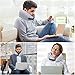 LUXSURE Neck Pillow Memory Foam Neck Pillow Airplane Travel Pillow Neck Pillow for Sleeping Rest Comfortable Head, Neck, and Chin Support (Gray)