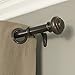 Beme International Decopolitan 1-Inch Urn Telescoping Drapery Rod Set, 72 to 144-Inch, Brown