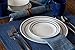 Corelle Livingware 74 Piece Classic Cafe Blue Dinnerware Set with Storage Lids, White