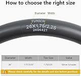 YunSCM 2Pcs 26x1.75-2.25 Inner Tubes AV32mm Schrader 26 inch view 2