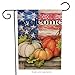 Dyrenson Home Decorative Welcome Fall Thanksgiving Quote Garden Flag Double Sided, Patriotic House Yard Flag, Rustic Autumn Harvest Pumpkin Primitive Decorations, Vintage Seasonal Outdoor Flag 12 x 18