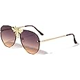 Dweebzilla 3D Killer Bee Luxury Hip Hop Pilot Aviator Sunglasses Floating Lenses