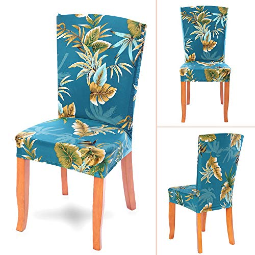 SearchI Dining Room Chair Covers Slipcovers Set of 6, Spandex Fabric Fit Stretch Removable Washable Short Parsons Kitchen Chair Covers Protector for Dining Room, Hotel, Ceremony - Thumbnail 7