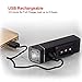Fillixar USB Rechargeable Bike Light Front 600 Lumens, Bicycle Light Set with Rear Bike Light Included, Bike Headlight, Waterproof Front Bike Light - Black Red