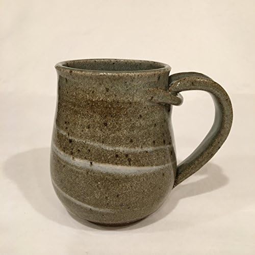 Black Clay Coffee Mug, Handmade Coffee Mug, Pottery Mug 13 oz CMAUGWW2