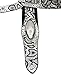 Walker & Williams SF-03 White & Black Textured Snake Pattern Guitar Strap with Snakehead