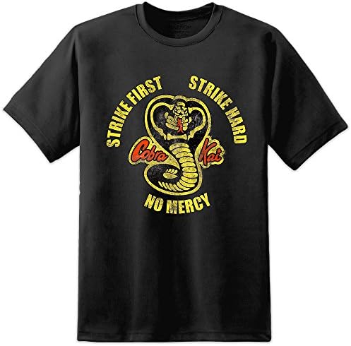 Karate Kid Cobra Kai T Shirt - Distressed Retro Logo T Shirt