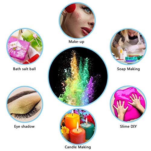 Mica Powder, 32 Colors Epoxy Resin Dye Set, SEISSO Natural Pigment