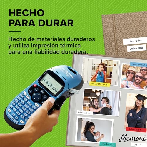 LetraTag LT-100H etiquetadora | Impresora de etiquetas portátil | Teclado ABC / Pantalla LCD de 13 caracteres | Perfecta para la oficina o para el hogar