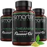 (3 Pack) 250MG L-THEANINE, Calming Alertness + Focus in Organic Flaxseed Oil, Non-GMO & Gluten Free, 150 Liquid Softgels, Natural Anti Stress & Calm L Theanine Pills