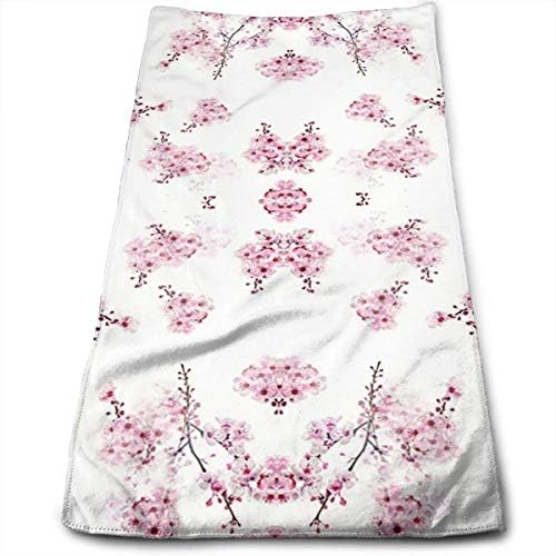 ERCGY Cherry Blossom Branches Kitchen Towels - Dish Cloth - Machine Washable Cotton Kitchen Dishcloths,Dish Towel & Tea Towels for Drying,Cleaning,Cooking,Baking (12" X 27.5")