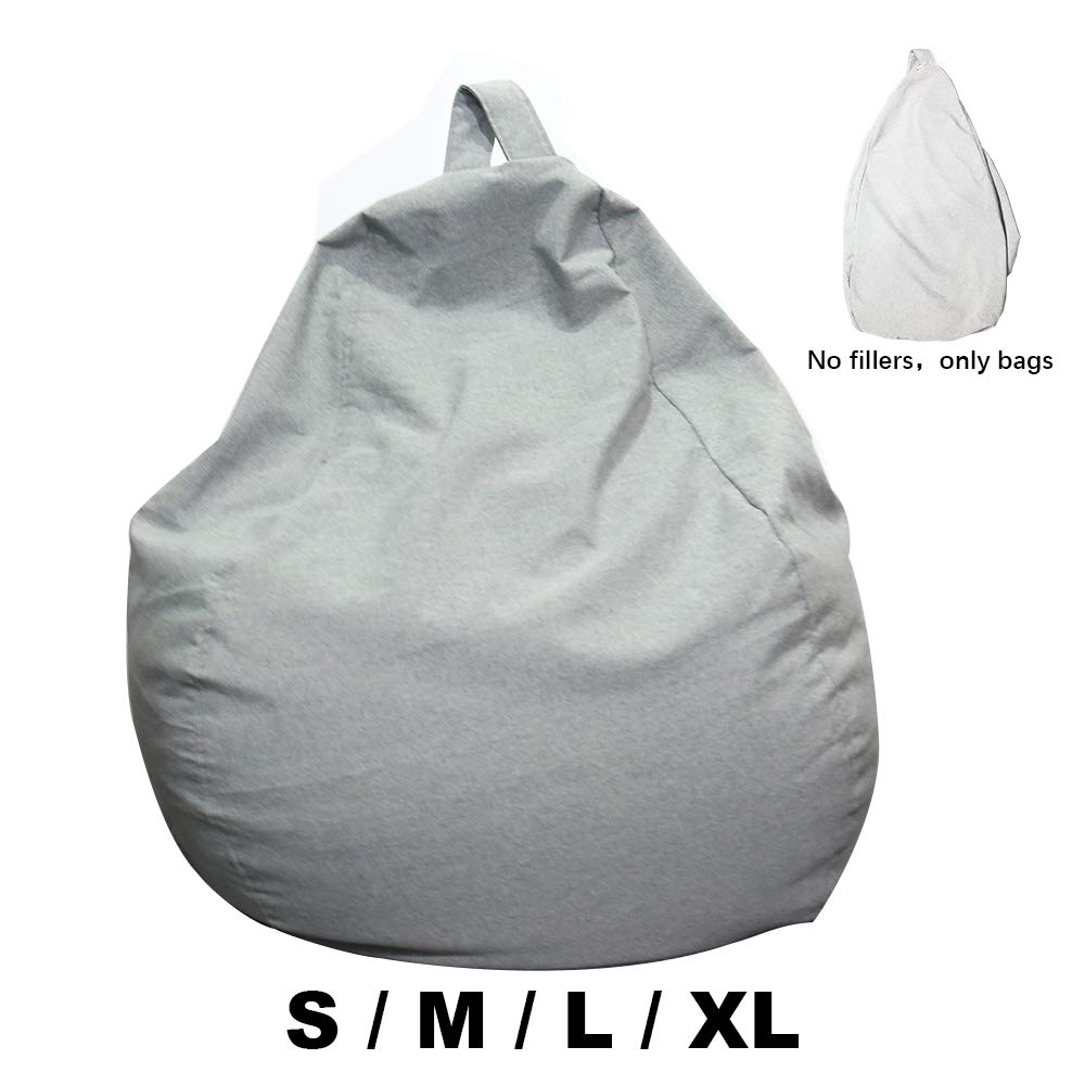 F FINEC Bean Bag Chair Cover Highback Soft Comfy Seat Lounger Cover for Snugly Gamer Chair, Beanbag for Organizing Children Plush Toys (XL:100&120 cm)