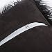 Phantoscope Pack of 2 Faux Fur Solid Throw Decorative Pillow Cover Cushion Covers Luxury Soft Halloween Decorative Pillowcase Fuzzy Pillow Covers for Bed/Couch, Black 18 x 18 Inches