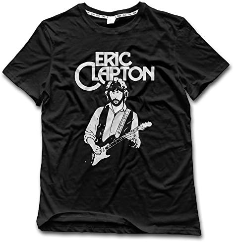 Briskaari Men's Eric Clapton T Shirt Black